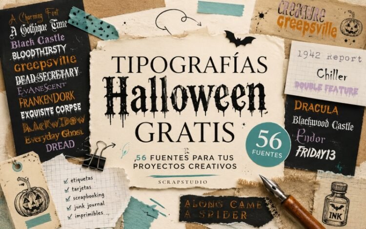 Tipografías Halloween gratis: 56 fuentes para tus proyectos creativos