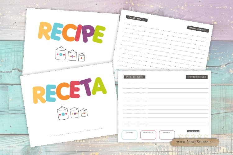 Guarda tus recetas con cariño y estilo con nuestras tarjetas para recetas – imprimible GRATIS