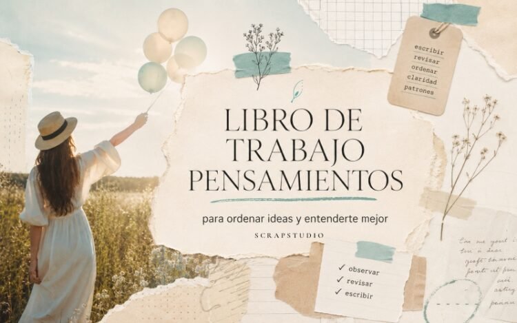 Libro de trabajo pensamientos: 7 razones para ordenar tu mente y entenderte mejor