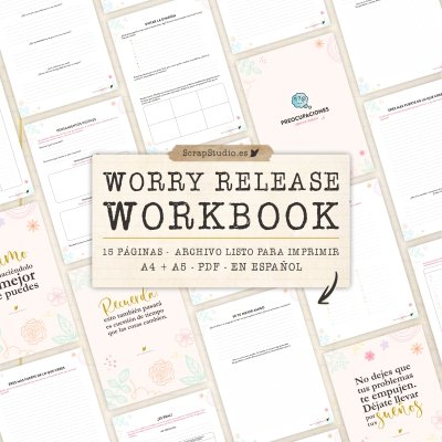 cuaderno de trabajo preocupaciones imprimible