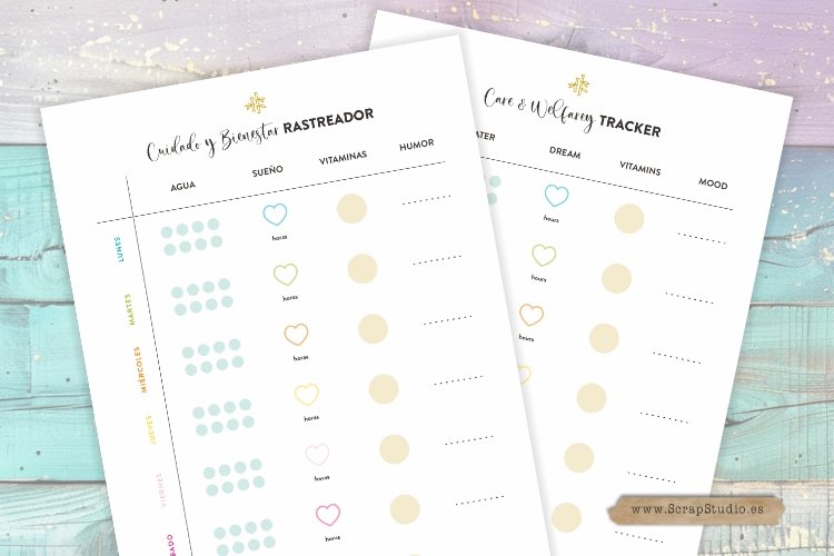 Rastreador de Bienestar - Imprimible GRATIS