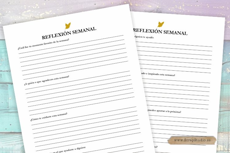 Reflexión Semanal - imprimible GRATIS